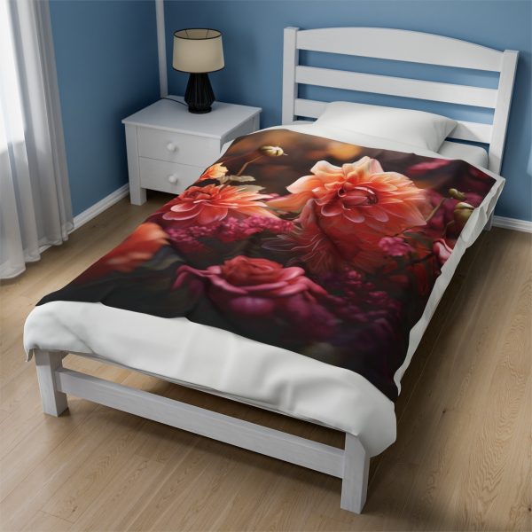 Bright Fantasy Floral 02 - Velveteen Plush Blanket - Image 19