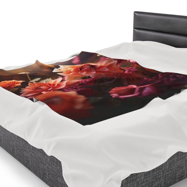 Bright Fantasy Floral 02 - Velveteen Plush Blanket - Image 23