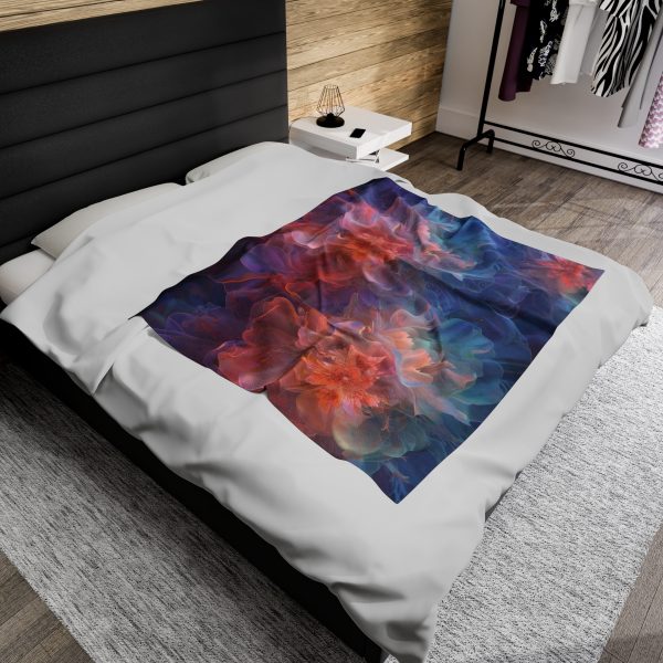 Floral Nebula 09 - Velveteen Plush Blanket - Image 20