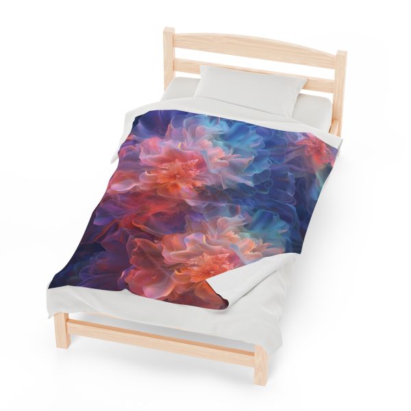 Floral Nebula 09 - Velveteen Plush Blanket - Image 21