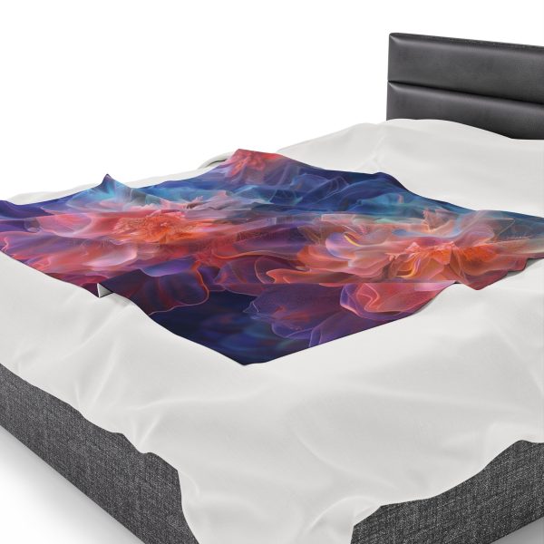 Floral Nebula 09 - Velveteen Plush Blanket - Image 23