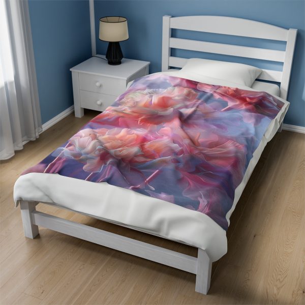 Floral Nebula 03 - Velveteen Plush Blanket - Image 19