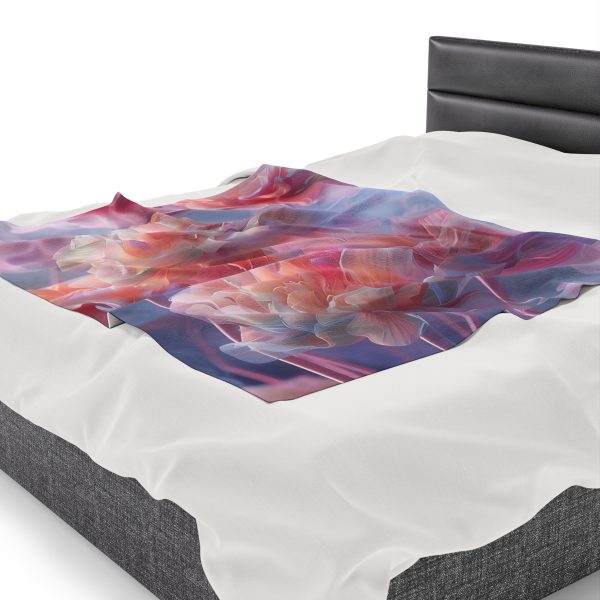 Floral Nebula 03 - Velveteen Plush Blanket - Image 23