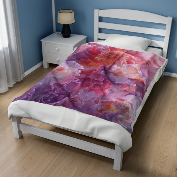 Floral Nebula 05 - Velveteen Plush Blanket - Image 19