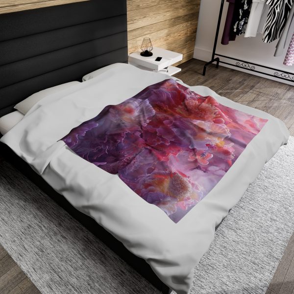 Floral Nebula 05 - Velveteen Plush Blanket - Image 20