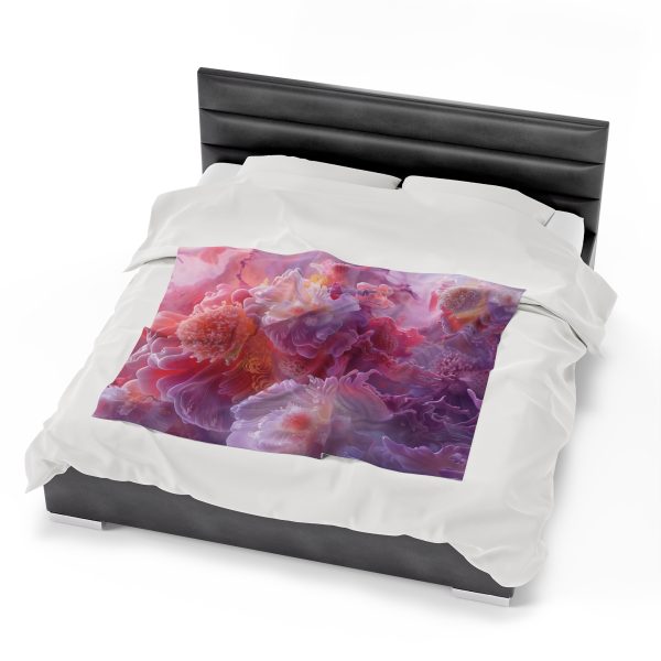 Floral Nebula 05 - Velveteen Plush Blanket - Image 22