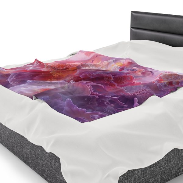 Floral Nebula 05 - Velveteen Plush Blanket - Image 23