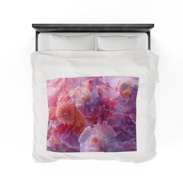 Floral Nebula 05 - Velveteen Plush Blanket - Image 24