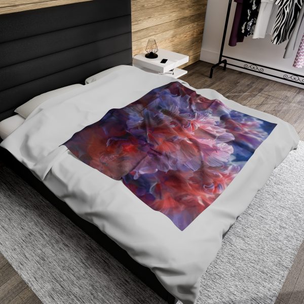 Floral Nebula 07 - Velveteen Plush Blanket - Image 20