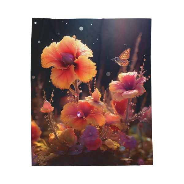 Bright Fantasy Floral 01 - Velveteen Plush Blanket - Image 17