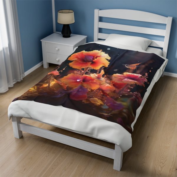 Bright Fantasy Floral 01 - Velveteen Plush Blanket - Image 19