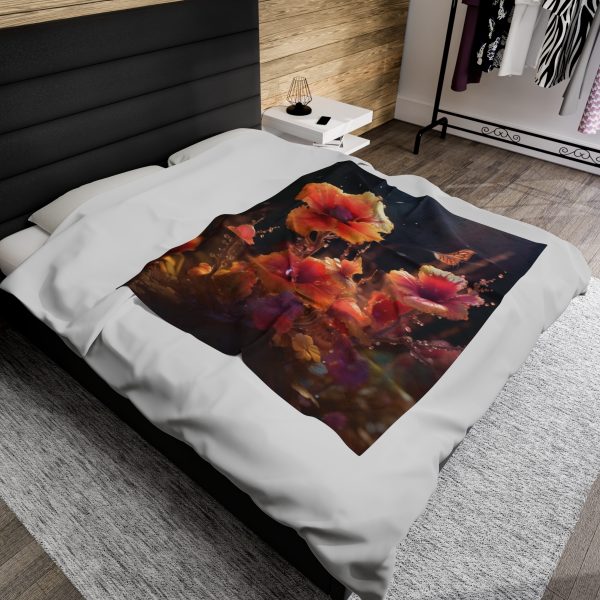 Bright Fantasy Floral 01 - Velveteen Plush Blanket - Image 20