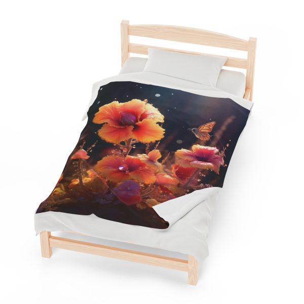 Bright Fantasy Floral 01 - Velveteen Plush Blanket - Image 21