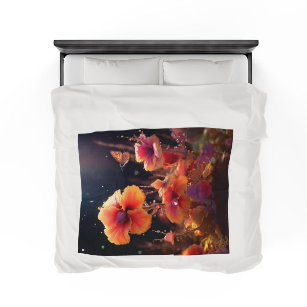 Bright Fantasy Floral 01 - Velveteen Plush Blanket - Image 24