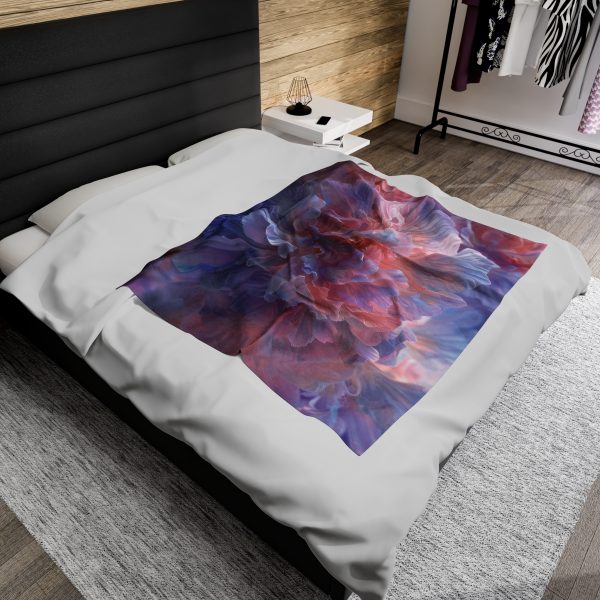 Floral Nebula 08 - Velveteen Plush Blanket - Image 20