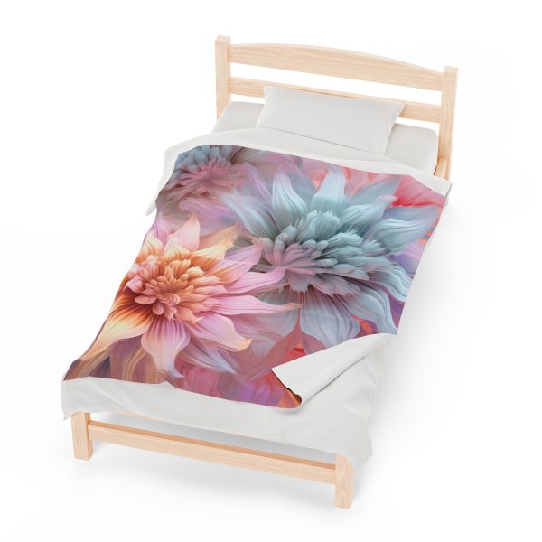 Pastel Fantasy Baroque Floral 03 - Velveteen Plush Blanket - Image 5