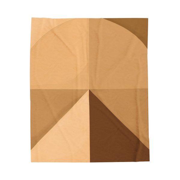 Soft Geometric Pyramid 02 in Honey Yellow Tone - Velveteen Plush Blanket - Image 17