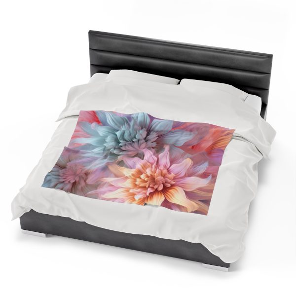 Pastel Fantasy Baroque Floral 03 - Velveteen Plush Blanket - Image 6