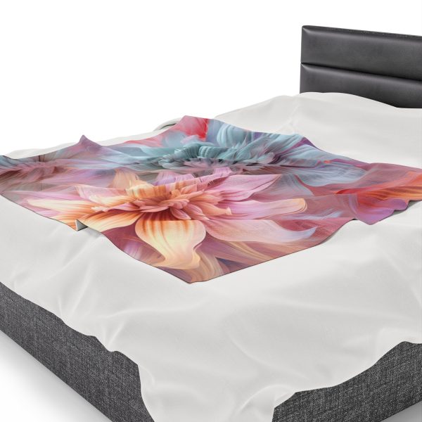 Pastel Fantasy Baroque Floral 03 - Velveteen Plush Blanket - Image 7