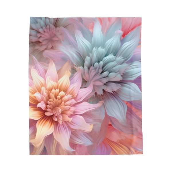 Pastel Fantasy Baroque Floral 03 - Velveteen Plush Blanket - Image 25