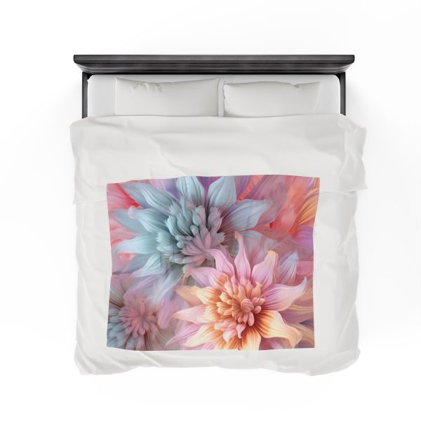 Pastel Fantasy Baroque Floral 03 - Velveteen Plush Blanket - Image 8