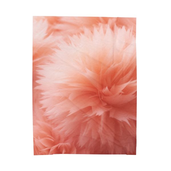 Lovely Fuzzy Buds in Peach 03 - Velveteen Plush Blanket - Image 2