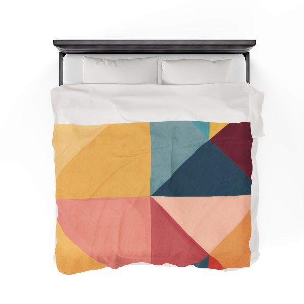 Soft Geometric Pyramid 03 - Velveteen Plush Blanket - Image 8