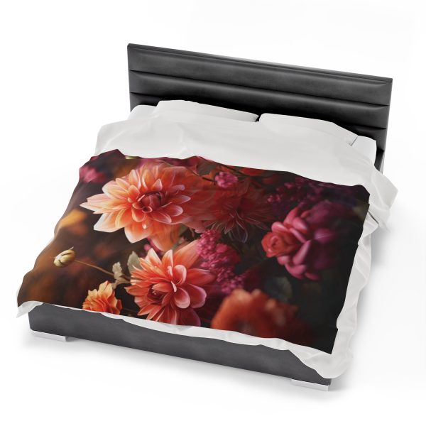 Bright Fantasy Floral 02 - Velveteen Plush Blanket