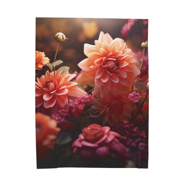 Bright Fantasy Floral 02 - Velveteen Plush Blanket - Image 2