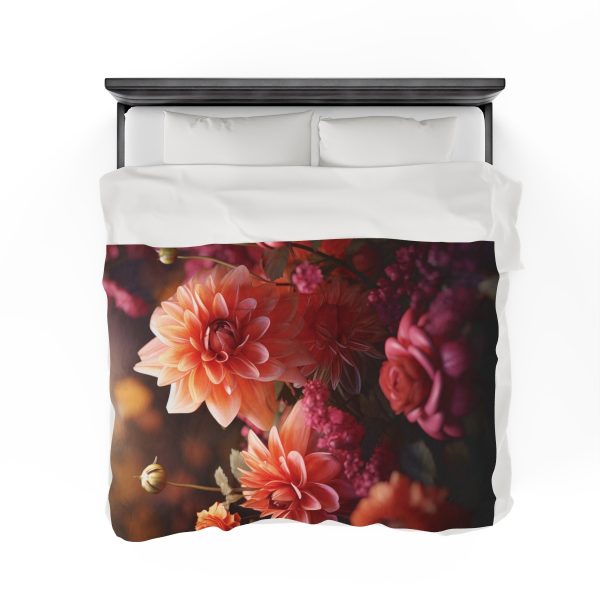 Bright Fantasy Floral 02 - Velveteen Plush Blanket - Image 8