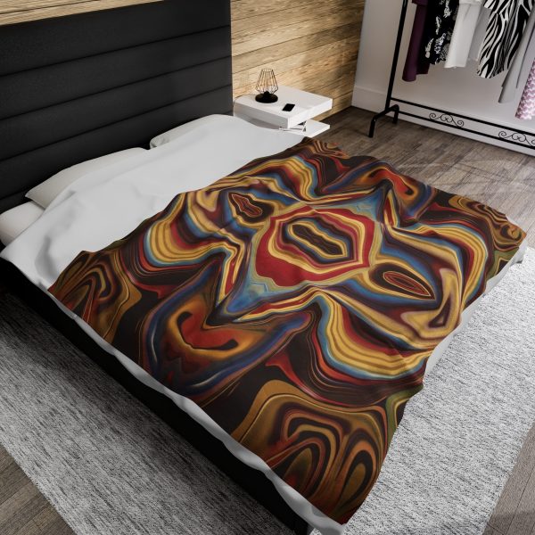 Lipnotic Kaleidoscope Background 03 - Velveteen Plush Blanket - Image 5