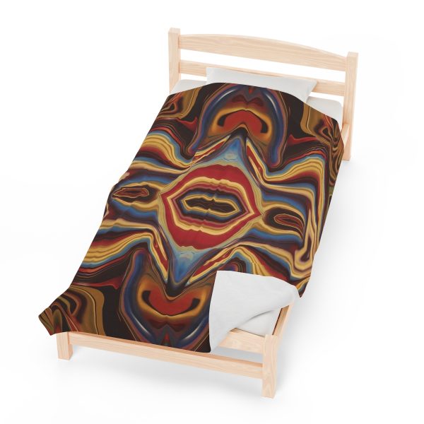 Lipnotic Kaleidoscope Background 03 - Velveteen Plush Blanket - Image 6