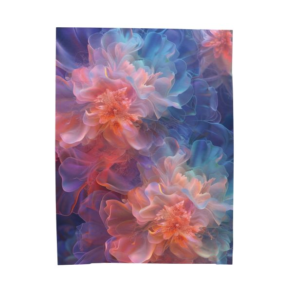 Floral Nebula 09 - Velveteen Plush Blanket - Image 2