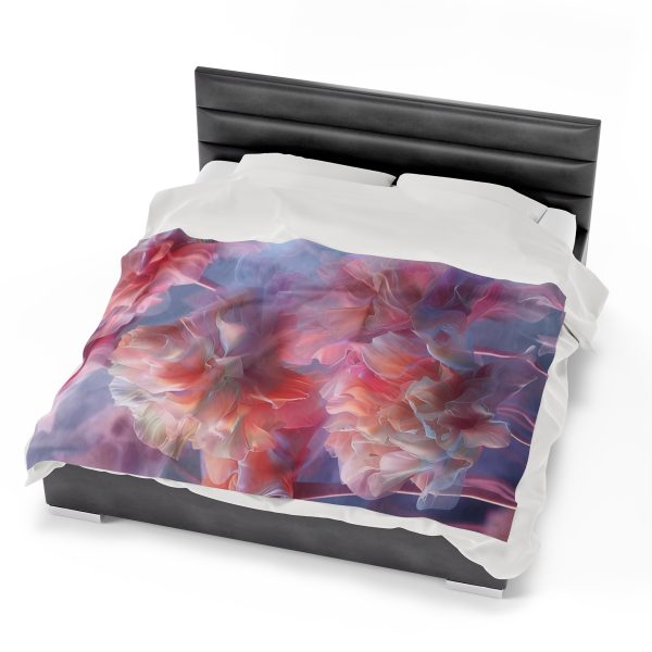 Floral Nebula 03 - Velveteen Plush Blanket