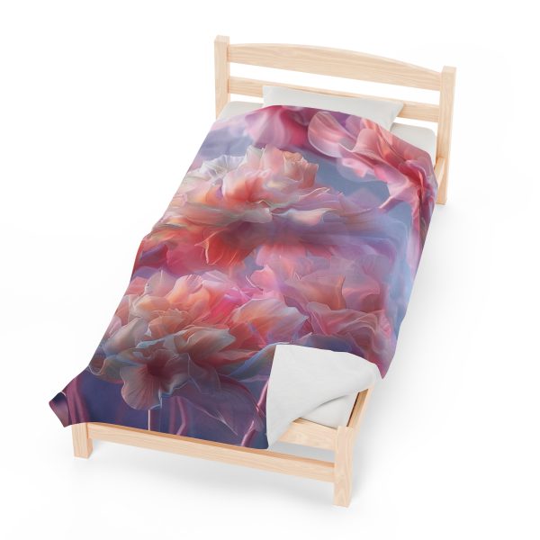 Floral Nebula 03 - Velveteen Plush Blanket - Image 6