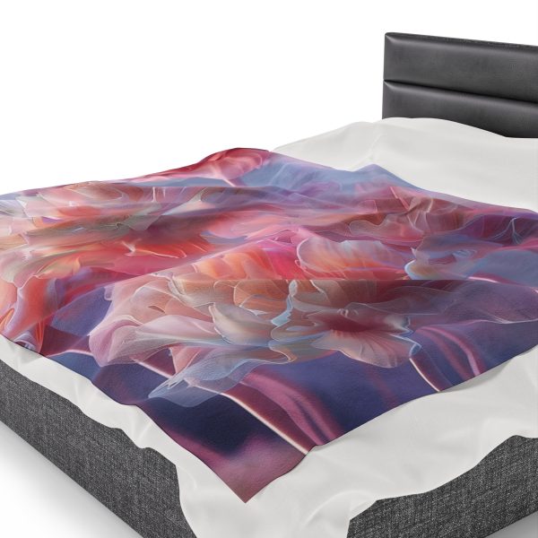 Floral Nebula 03 - Velveteen Plush Blanket - Image 7