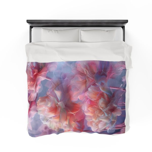 Floral Nebula 03 - Velveteen Plush Blanket - Image 8