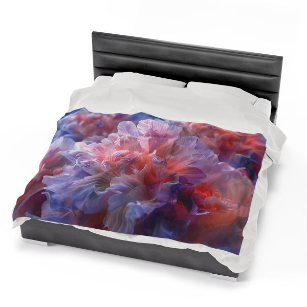 Floral Nebula 07 - Velveteen Plush Blanket