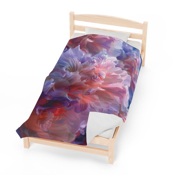 Floral Nebula 07 - Velveteen Plush Blanket - Image 6