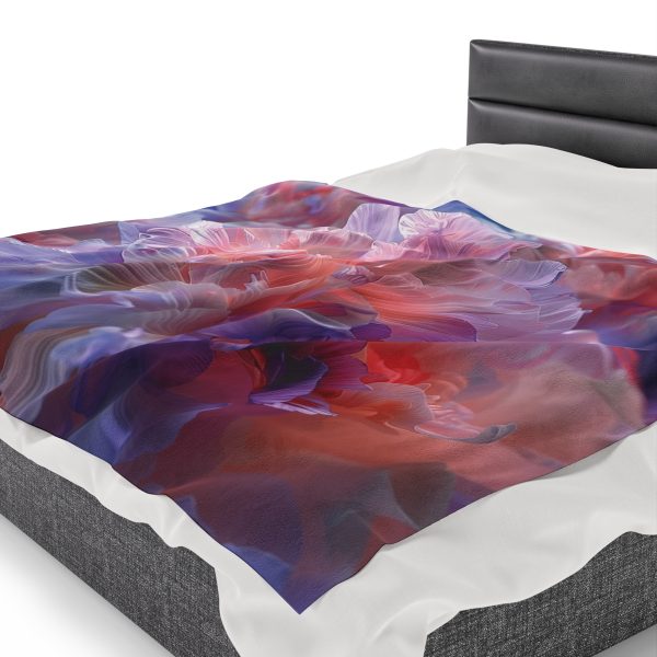 Floral Nebula 07 - Velveteen Plush Blanket - Image 7