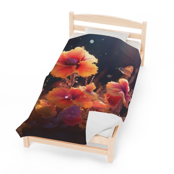 Bright Fantasy Floral 01 - Velveteen Plush Blanket - Image 6