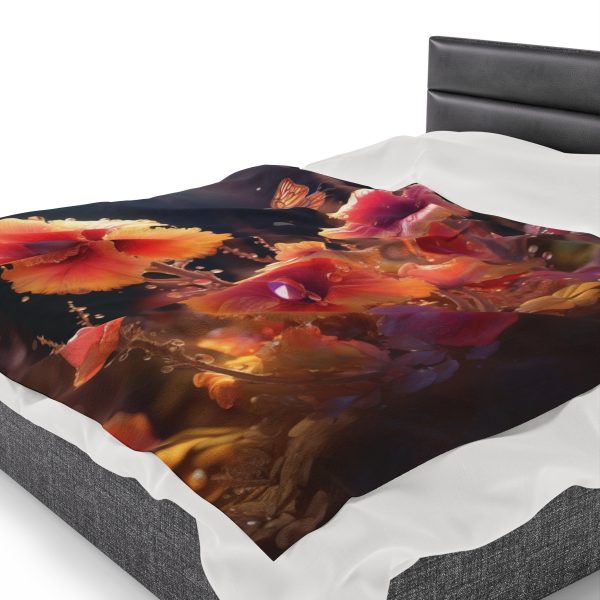 Bright Fantasy Floral 01 - Velveteen Plush Blanket - Image 7