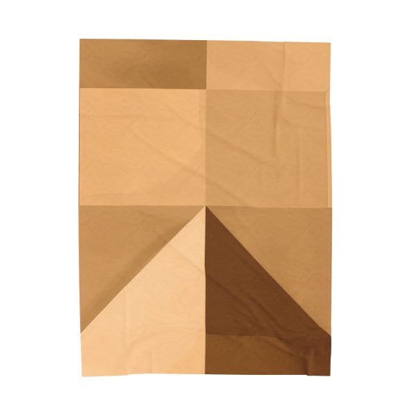 Soft Geometric Pyramid 01 in Honey Yellow Tone - Velveteen Plush Blanket - Image 2