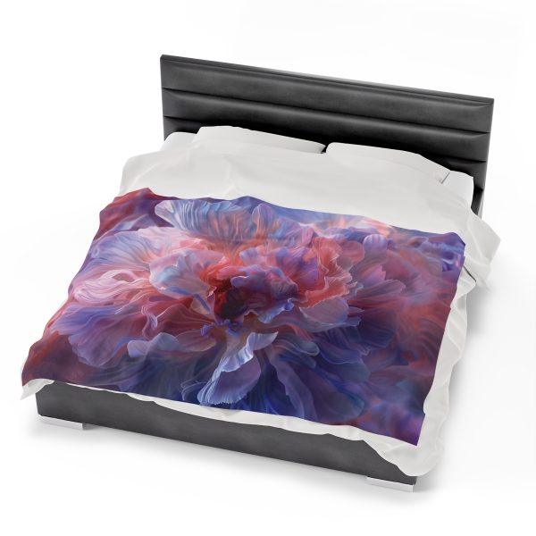 Floral Nebula 08 - Velveteen Plush Blanket