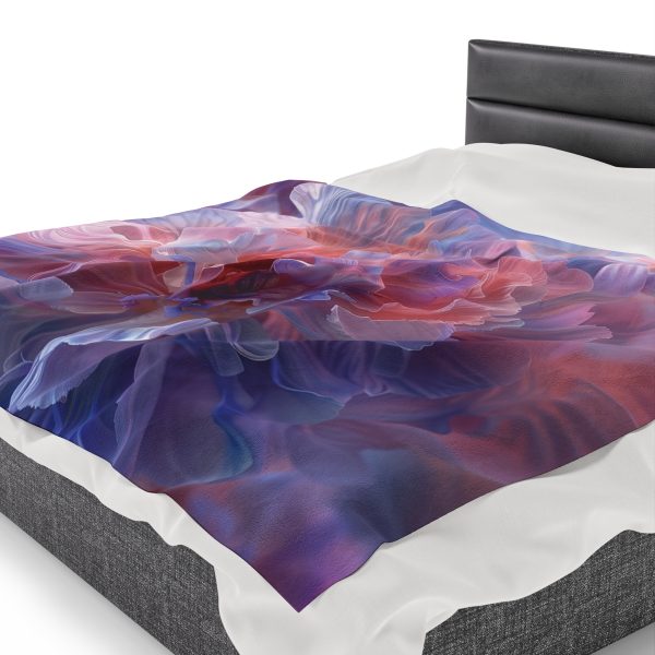 Floral Nebula 08 - Velveteen Plush Blanket - Image 7