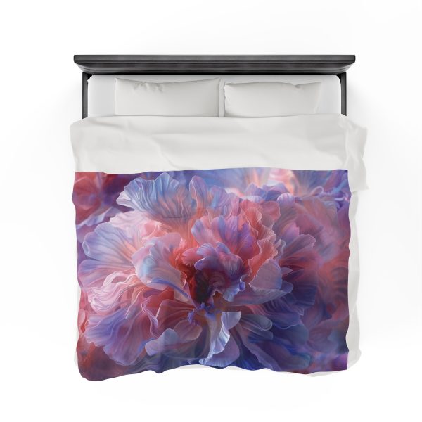 Floral Nebula 08 - Velveteen Plush Blanket - Image 8