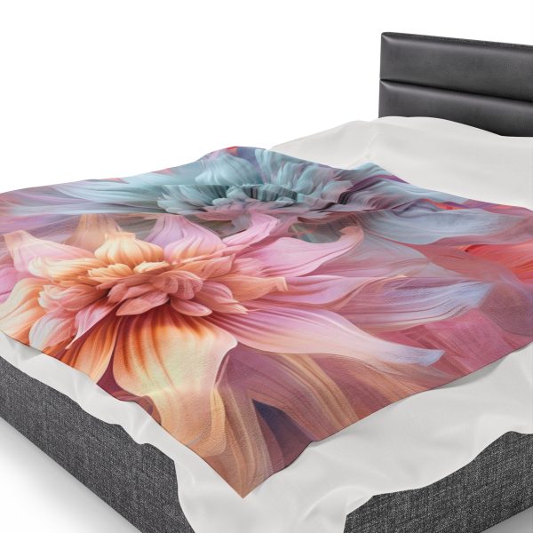 Pastel Fantasy Baroque Floral 03 - Velveteen Plush Blanket - Image 23