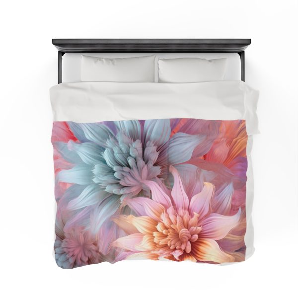 Pastel Fantasy Baroque Floral 03 - Velveteen Plush Blanket - Image 24