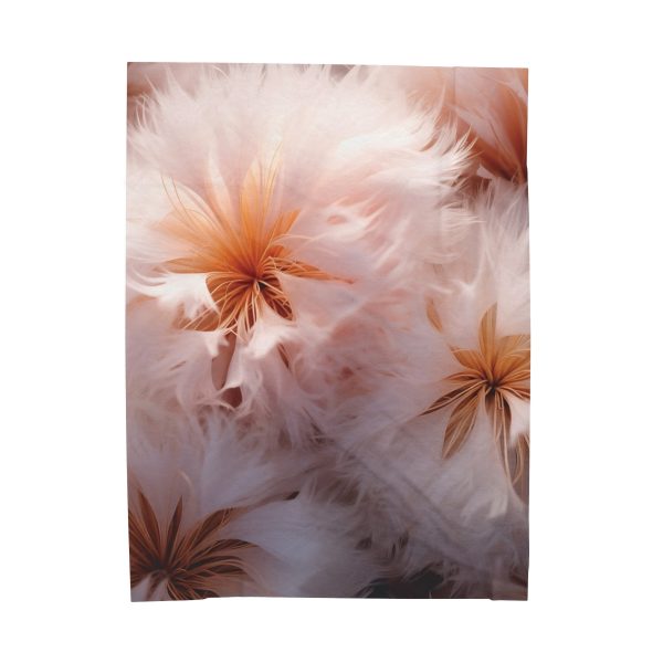 Soft Fantasy Feather Puffs - Velveteen Plush Blanket - Image 2