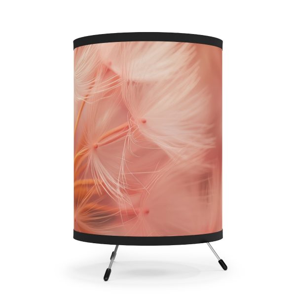 Lovely Fuzzy Fluff in Peach 01 - Tripod Lamp with High-Res Printed Shade, USCA plug - Image 4